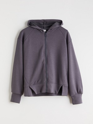 Lc Waikiki Yeni Sezon Kapüşonlu Kız Çocuk Fermuarlı Sweatshirt