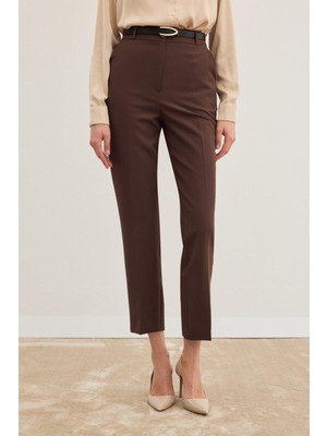 Sateen Kadın Kemerli Pantolon 1860-5066