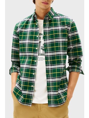 Tommy Hilfiger Pamuklu Regular Fit Uzun Kollu Ekoseli Gömlek Erkek Gömlek MW0MW40894 0n5