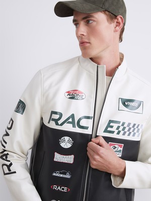 Lc Waikiki Yeni Sezon Standart Kalıp Dik Yaka Erkek Deri Görünümlü Mont