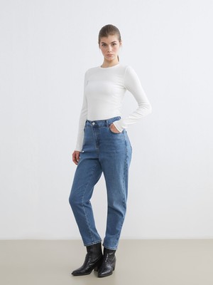 Lc Waikiki Yeni Sezon Mom Fit Kadın Jean Pantolon