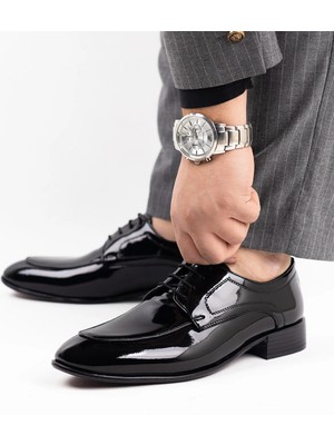 Sauron Klasik Ruganerkek Ayakkabı Hakiki Dana Astarlı Damatlık Takım Elbiseye Uygun R27