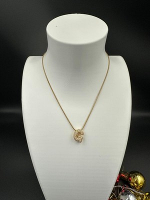 Stainless Steel Altın Rengi G Harfi Çelik Kolye