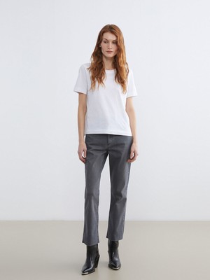 Lc Waikiki Yeni Sezon Crop Flare Kadın Jean Pantolon