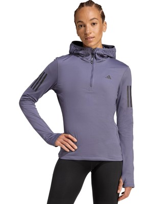 Adidas Performance JW9652 Own The Run Winterized Hooded Half-Zip