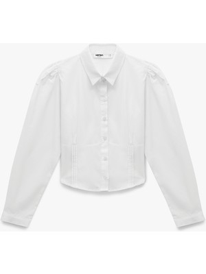 Koton Dikiş Detaylı Düğmeli Klasik Yaka Uzun Kollu Gömlek