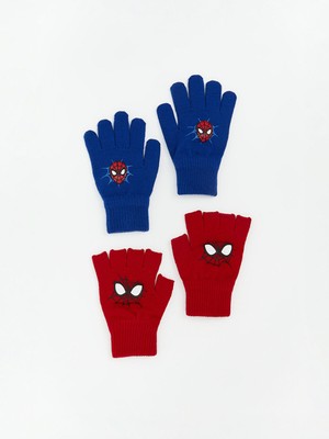 Lc Waikiki Yeni Sezon Spider-Man Baskılı Erkek Çocuk Eldiven Seti 2'li
