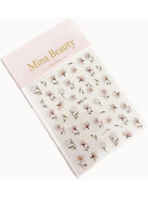 New Obsessions Zarif Papatya Tırnak Kendinden Yapışkanlı Sticker