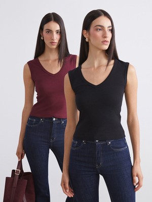 Lc Waikiki Yeni Sezon V Yaka Kadın Atlet 2'li