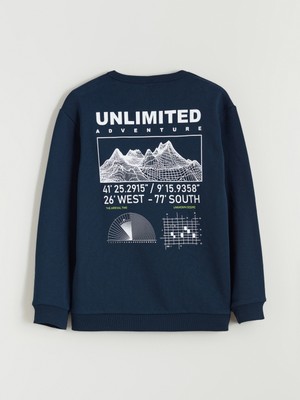 Lc Waikiki Yeni Sezon Baskılı Erkek Çocuk Kalın Sweatshirt