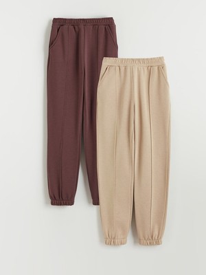 Lc Waikiki Yeni Sezon Beli Lastikli Kız Çocuk Jogger Eşofman Altı 2'li