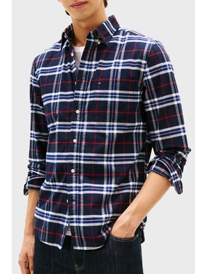 Tommy Hilfiger Pamuklu Regular Fit Uzun Kollu Ekoseli Gömlek Erkek Gömlek MW0MW40894 0mu