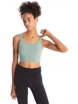 Lc Waikiki Yeni Sezon U Yaka Crop Kadın Sporcu Atleti