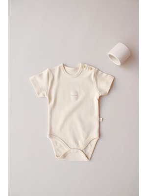 Oh la la Koala For Little Ones Krem Basic Etiketli Kısa Kollu Body Zıbın