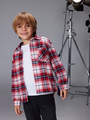 Lc Waikiki Yeni Sezon Ekose Uzun Kollu Erkek Çocuk Gömlek