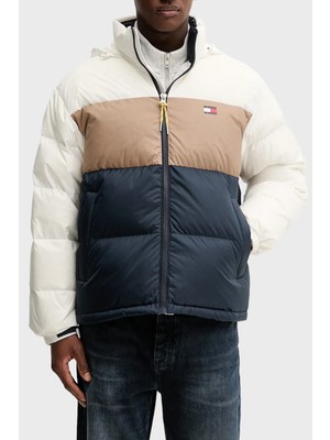 Tommy Jeans Regular Fit Logolu Dik Yaka Kapüşonlu Mont Erkek Mont DM0DM22117 Ybl