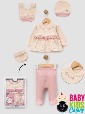 Baby Kids Colors 5'li Pileli Tavşan Penye Set Günlük Kullanımda Rahatlık Sağlayan Kız Çocukları İçin