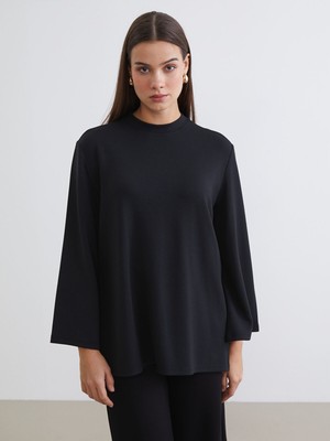 Lc Waikiki Yeni Sezon Bisiklet Yaka Oversize Kadın Sweatshirt Tunik