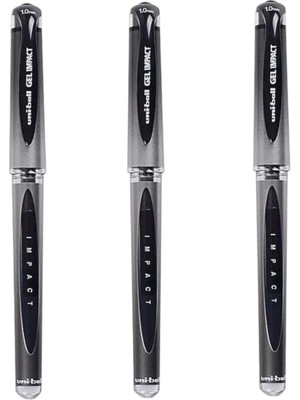 Uni-Ball Uniball Gel Impact ( 1.0 ) Imza Kalemi Siyah ( Üç Adet )