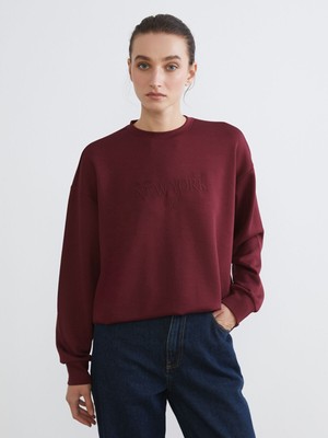 Lc Waikiki Yeni Sezon New York Nakışlı Kadın Sweatshirt