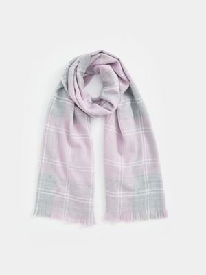 Lc Waikiki Yeni Sezon Saçaklı Ekose Desenli Kadın Atkı