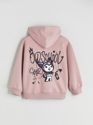 Lc Waikiki Yeni Sezon Kapüşonlu Kuromi Baskılı Kız Çocuk Sweatshirt