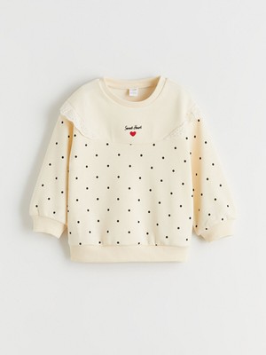 Lc Waikiki Yeni Sezon Bisiklet Yaka Kalın Kız Çocuk Sweatshirt