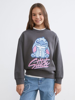Lc Waikiki Yeni Sezon Stitch Baskılı Kız Çocuk Kalın Sweatshirt
