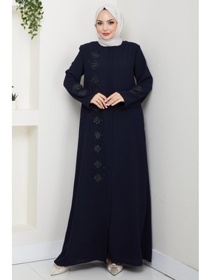 Deri Işlemeli Ferace Lacivert HM2849