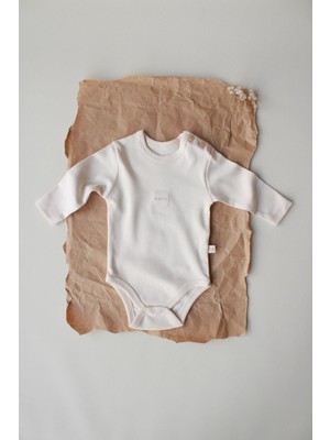 Oh la la Koala For Little Ones Krem Basic Etiketli Uzun Kollu Body Zıbın