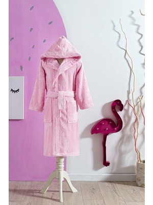 Özdilek Ashley Pembe Kapüşonlu Bambu Kız Çocuk Bornozu