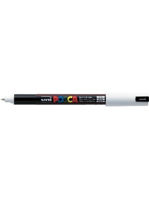 Uni-Ball Posca Uni Pc-1mr Renkli Boya Marker Kalemler Ultra Ince 0,7 mm Beyaz (3 Adet)