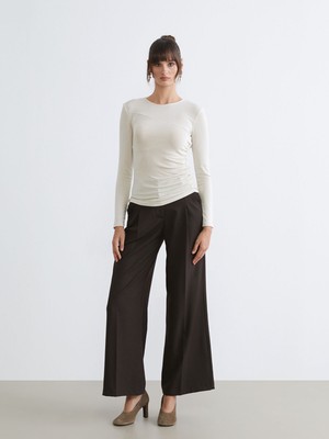 Lc Waikiki Yeni Sezon Loose Fit Geniş Paça Kadın Pileli Pantolon