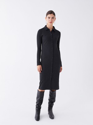 Lc Waikiki Yeni Sezon Düz Uzun Kollu Kadın Gömlek Elbise