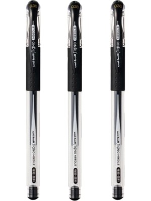 Uni-Ball Uniball Signo Needle ( 0.38 ) Iğne Uçlu Jel Kalem Siyah ( Üç Adet )