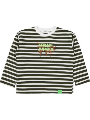 Civil Boys Urban Baskılı Çizgili 6-9 Yaş Sweatshirt