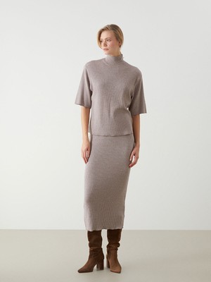 Lc Waikiki Yeni Sezon Beli Lastikli Ekstra Dar Fit Kadın Etek