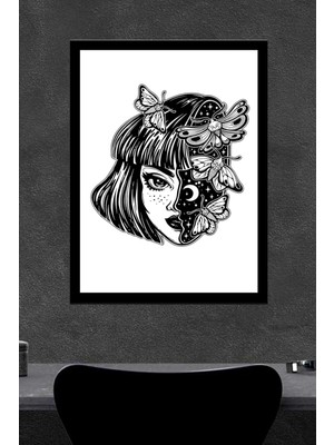 Butterfly Girl Ahşap Poster (27X18)