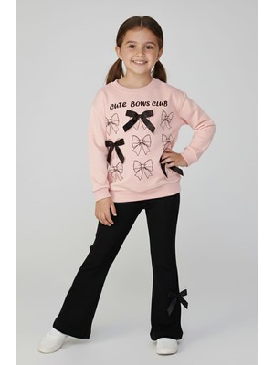 Kız Fiyonklu Tayt Takım 25KDMB9886