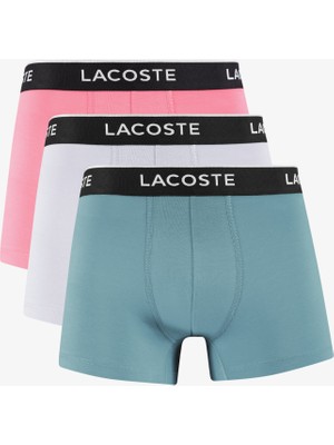 Lacoste Erkek 3'lü Renkli Boxer 5H3389T Ils