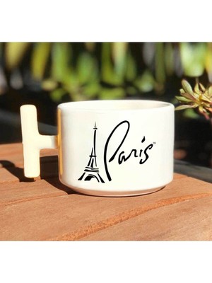 Çay Demini Insan Edebini Kaybetmemeli Baskılı Beyaz T Kulp Kupa Bardak