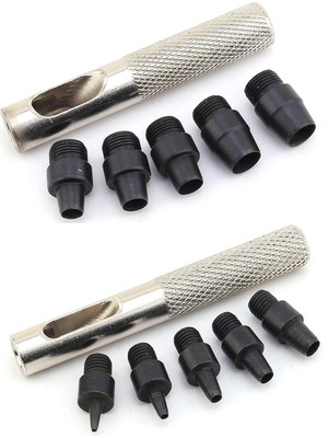 Hodbehod El Tipi Vurma Delgeç Zımba – Çanta, Kemer, Ayakkabı, Kumaş, Karton ve Deri (10'lu Set)