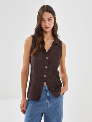 Lc Waikiki Yeni Sezon Gömlek Yaka Dokulu Kadın Bluz