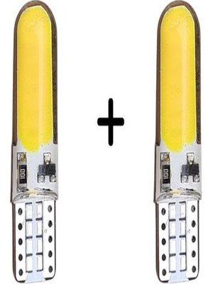 T10 12V LED Ampül Çakar Silikonlu 12 LED Sarı 2 Adet Erpilsan Elektronik