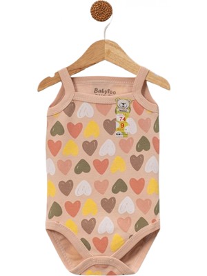 BabyToo Kalp Baskılı Kız Body