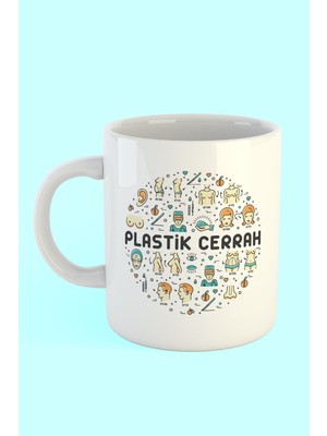 Plastik Cerrah Baskılı Kahve Kupası