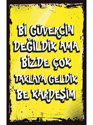 Yazılı Retro Ahşap Poster
