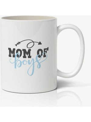 Beyaz Kupa Bardak G34 - Anne Oğul Çocuk Erkek Çocuk Anneler Günü Sevgi