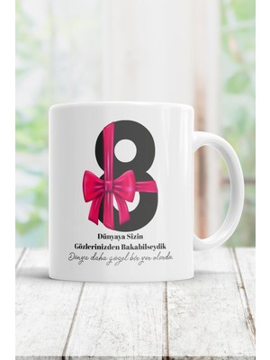 8 Mart Kadınlar Günü Kupa Bardak