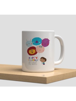 Beyaz Kupa Bardak A190 - Aşk Hediye Doğumgünü Yılbaşı Sevgi Arkadaşlık Dostluk Kardeşlik Çiçek